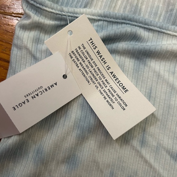 NWT American Eagle Light Blue Tie-Die Halter Top | S - Picture 7 of 7